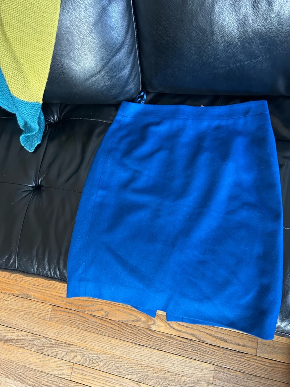 J Crew blue wool pencil skirt